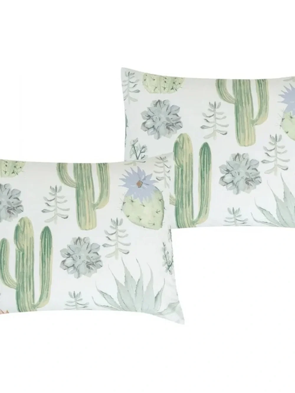 Cactus Print Green Reversible California king 3 piece Comforter Set